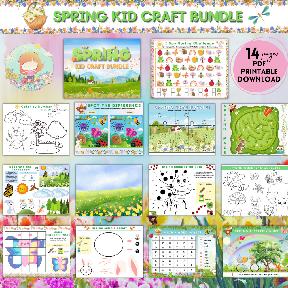 Spring Kids Craft Bundle