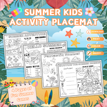 Load image into Gallery viewer, Summer Activity Placemats
