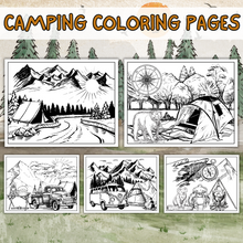 Load image into Gallery viewer, Camping Coloring Activity Pages 2 Pack Bundle
