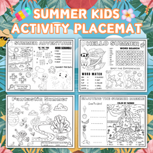 Load image into Gallery viewer, Summer Activity Placemats
