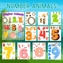 Load image into Gallery viewer, Number Animals Kids Craft
