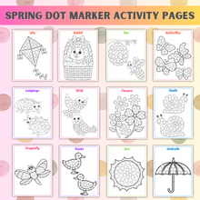 Load image into Gallery viewer, Spring Dot Marker Activity Pages for Kids
