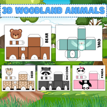 Load image into Gallery viewer, Woodland Animal 3D Kid Crafts
