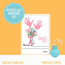 Load image into Gallery viewer, Mother&#39;s Day Handprint Art Craft for Kids
