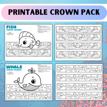 Load image into Gallery viewer, Under The Sea Paper Crown Crafts for Kids
