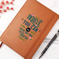 Vegan Leather Cover Journal - Believe You Can And You're Halfway There