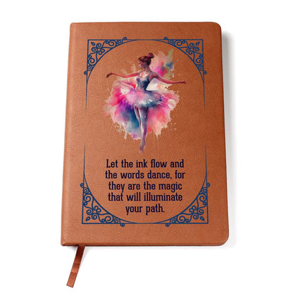 Vegan Leather Cover Journal - Ballerina Girl