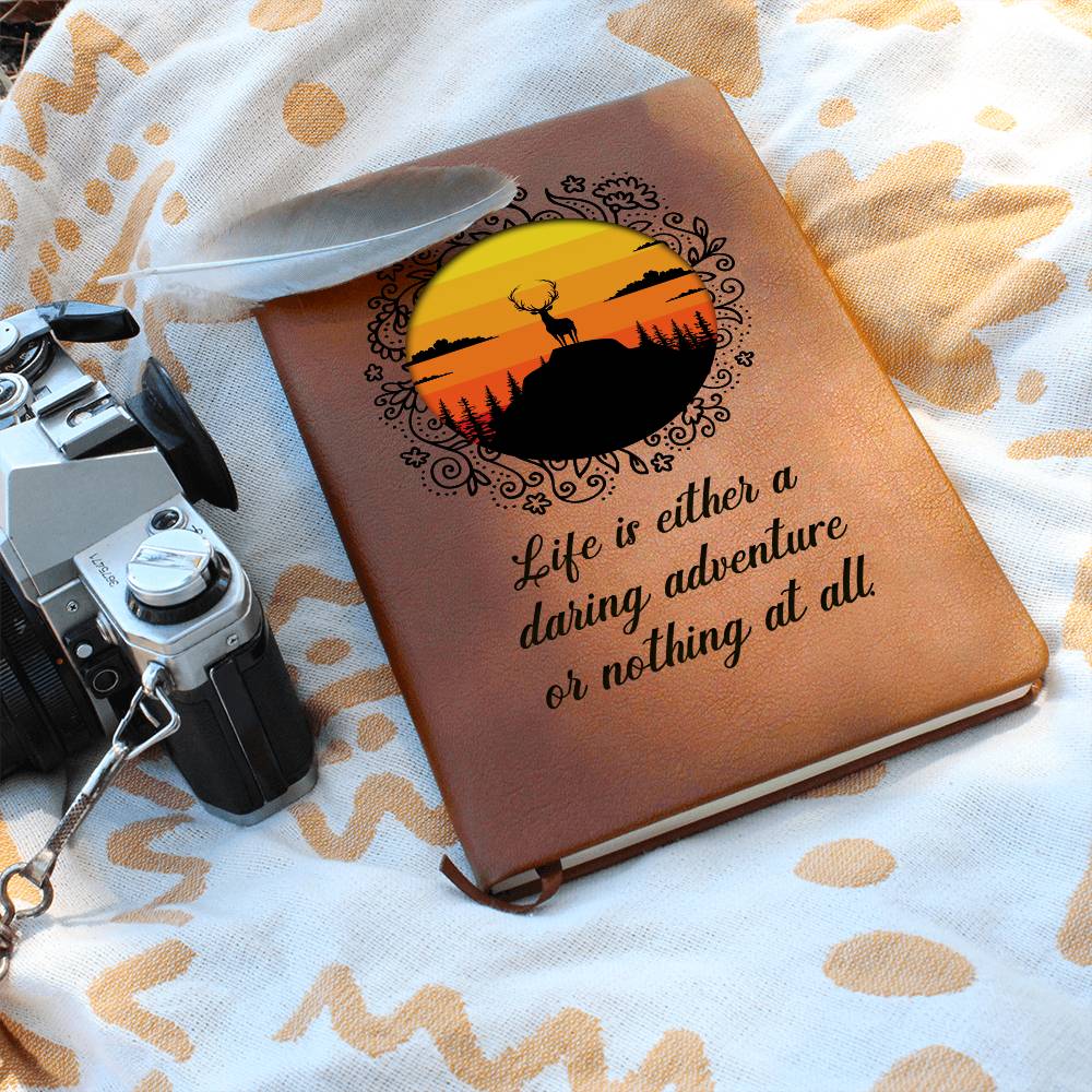 Vegan Leather Covered Journal with Lined Pages for Life's Thoughts